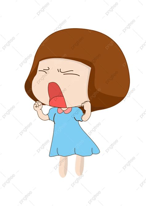 Sleepless White Transparent, Original Cartoon Image Girl Crazy Cute ...