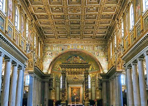 Interior View Of The Basilica di Santa Maria Maggiore In Rome Italy ...