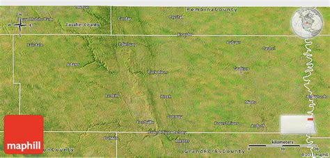 Satellite 3D Map of Walsh County