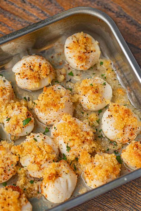 Crispy Baked Scallops (with Buttery Panko topping!) - Dinner, then Dessert