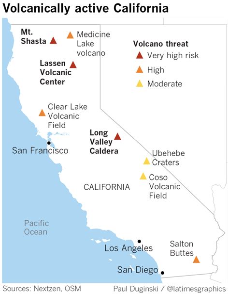 3 California volcanoes are at the top of federal volcano threat list ...