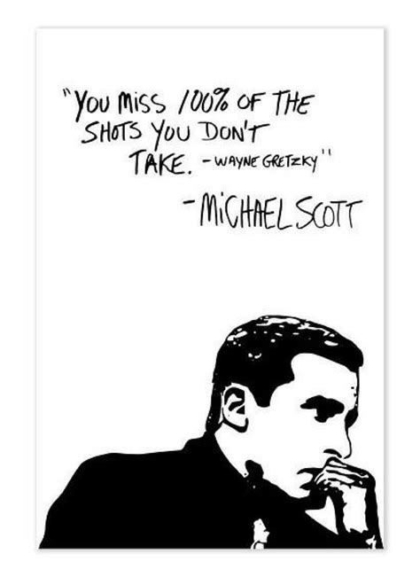 Michael Scott Wayne Gretzy Quote Poster, The Office TV Show Wall Art ...