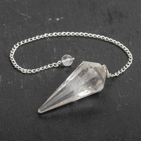 Quartz Crystal Dowsing Pendulum - Crystal Dowsing Pendulums - Healing ...