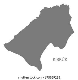 Kirkuk Iraq Map Grey Illustration Silhouette Stock Vector (Royalty Free ...