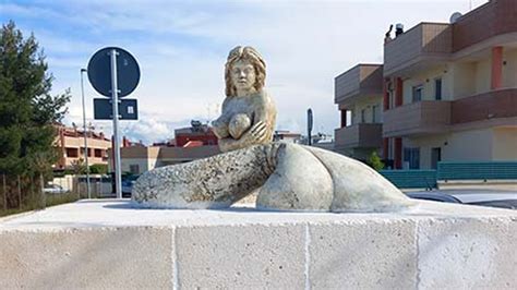 Provocative mermaid statue makes waves in southern Italian town | World ...