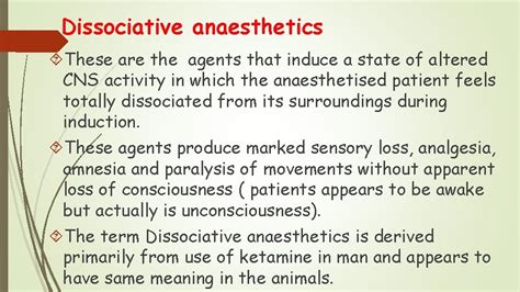 Intravenous Anaesthetics Dissociative other anaesthetics Dr Kumari Anjana