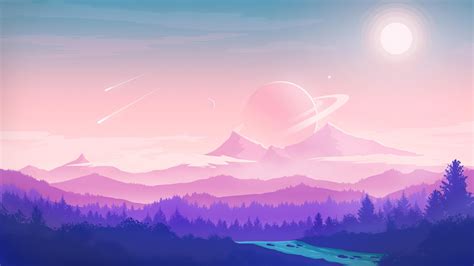 Download wallpaper 1366x768 alien moon, fantasy, nature, forest ...