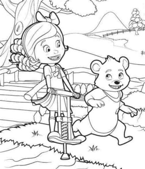 Kolorowanki: Coloring pages: Goldie & Bear do druku dla dzieci i dorosłych