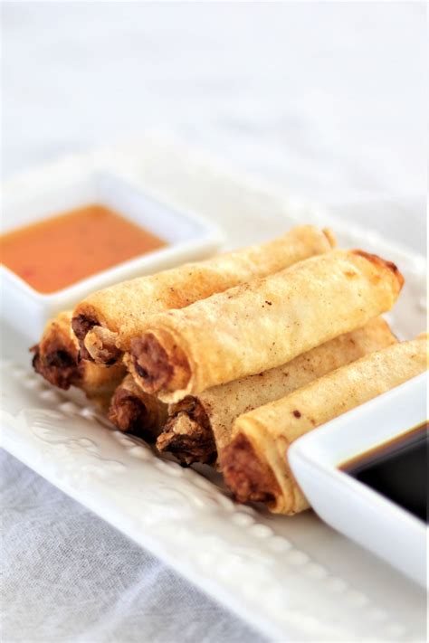 Lumpia with Homemade Gluten Free Lumpia Wrappers - Let Them Eat Gluten ...