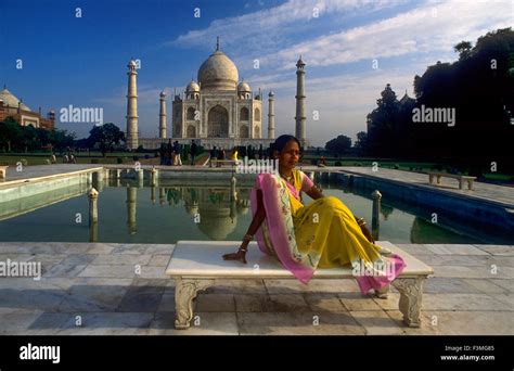 Taj mahal is the finest example of mughal architecture hi-res stock ...