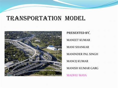 TRANSPORTATION MODEL