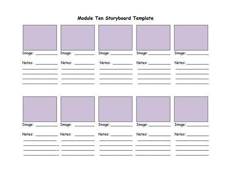 Storyboard Template Word