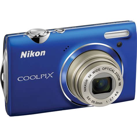 Nikon CoolPix S5100 Compact Digital Camera (Blue) 26225 B&H