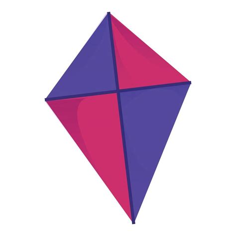 Purple kite icon, cartoon style 14627848 Vector Art at Vecteezy