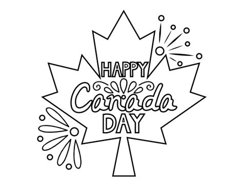 Printable Canada Day Maple Leaf Coloring Page