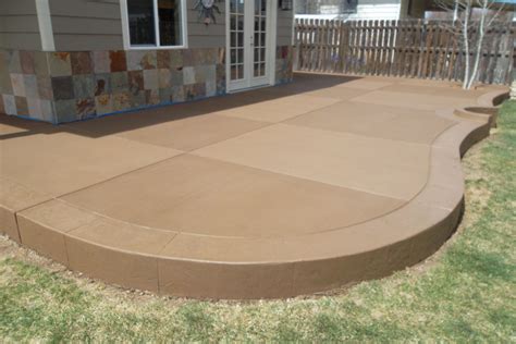 Sandstone Colored Concrete Patio. | Colored concrete patio, Poured ...