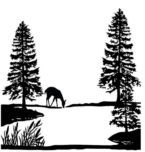 Black And White Forest Clipart | Free download on ClipArtMag