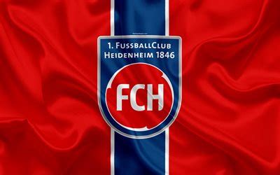 Download wallpapers FC Heidenheim 1846, 4k, red silk flag, German ...