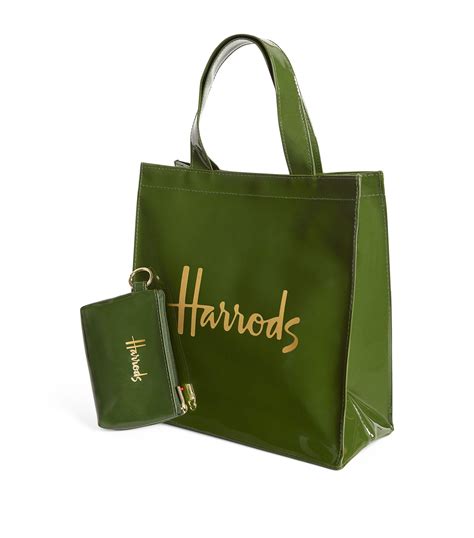 Harrods Small Logo Tote Bag And Keyring Purse Set in Green - Lyst