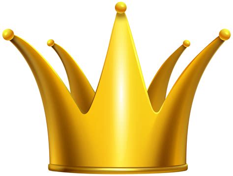 Golden Crown Clip Art PNG Image | Gallery Yopriceville - High-Quality ...