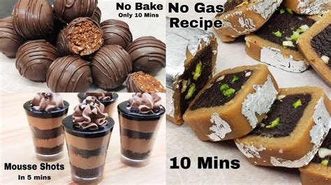 No Bake Recipe In10 Mins Without Cooking, Baking| 3 Types of No Cooking ...