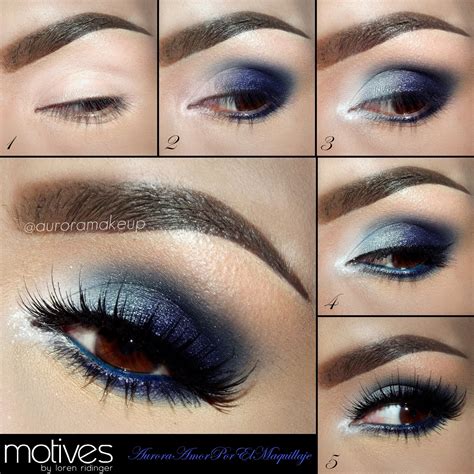 Blue Eye Shadow for Brown Eyes Tutorial with Aurora Makeup and Motives ...