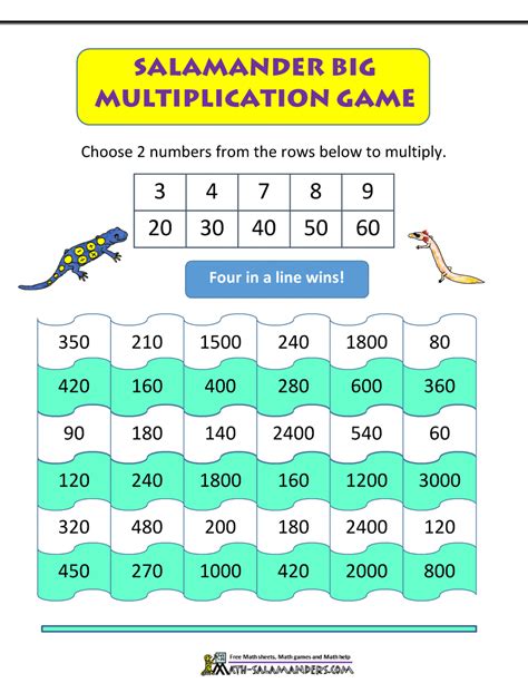 math multiplication games salamander big multiplication game