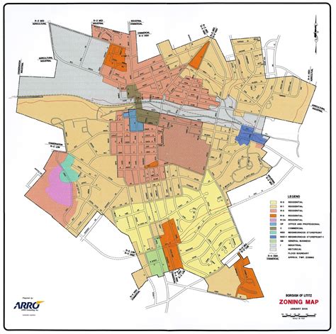 This image shows a map of zoning in an example city. Cities are zoned ...