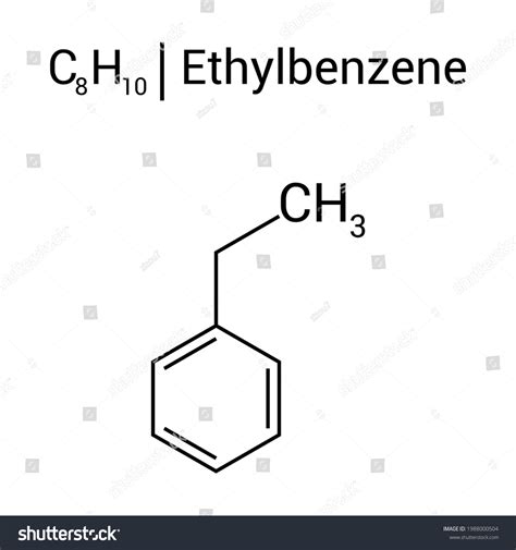 Chemical Structure Ethylbenzene C8h10 Stock Vector (Royalty Free ...