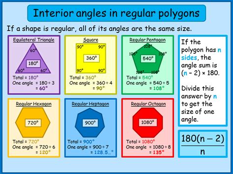 Measures Of Interior Angles Of Polygons