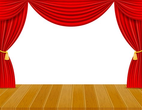 Theater stage with red curtains 1752138 Vector Art at Vecteezy