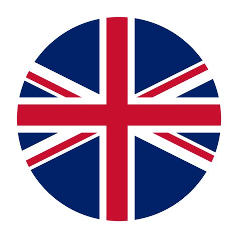 United Kingdom Flat Rounded Flag Icon with Transparent Background ...