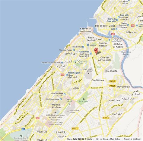 Map of Rabat Morocco