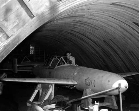 Yokosuka MXY7 ohka baka rocket bomb Atsugi 1945 | World War Photos