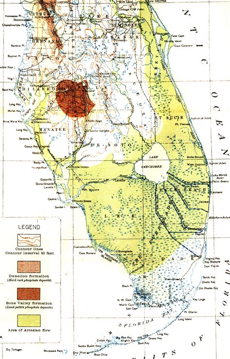 Map of Everglades Drainage, 1913