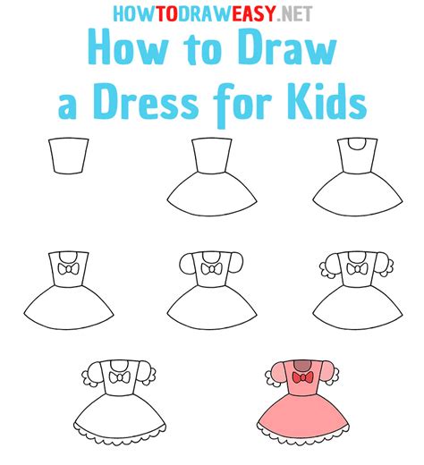 How To Draw A Dress Easy Drawing Tutorial For Kids | vlr.eng.br