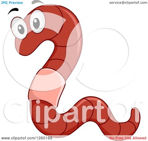 Clipart of a Cute Earthworm - Royalty Free Vector Illustration by BNP ...