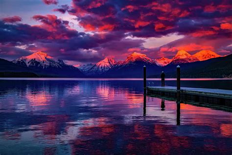 Lake McDonald at Sunset Photograph by Mountain Dreams - Pixels