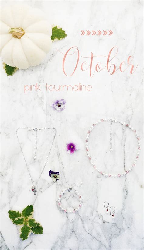 October Birthstone - Pink Tourmaline – Little Girl's Pearls