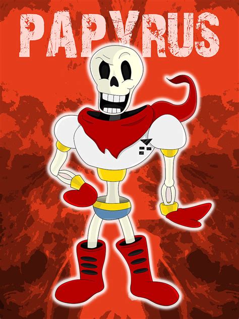 Papyrus Fan Art print inspired by Undertale | Etsy