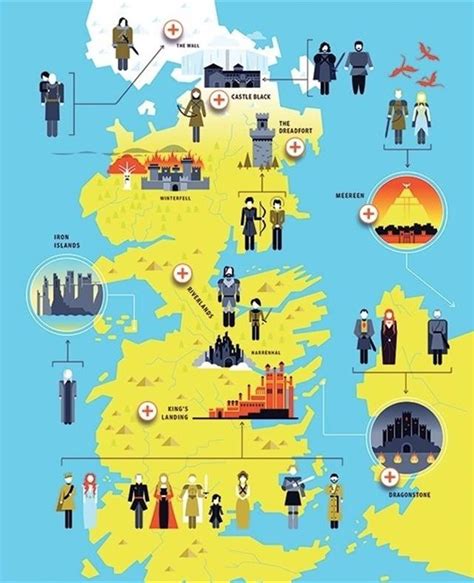 an illustrated map with people and places in the uk, including england ...