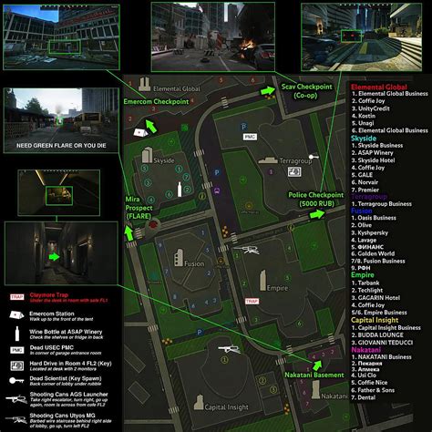 Map - Ground Zero - Escape from Tarkov - eft-ammo.com