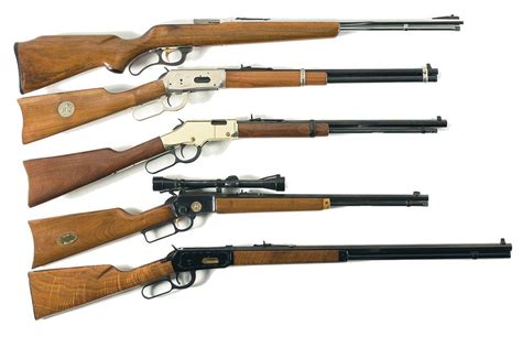 Five Lever Action Rifles -A) Marlin Model 57 Lever Action Rifle B ...