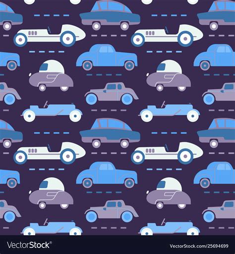 Car pattern flat seamless design Royalty Free Vector Image