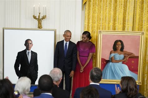 Obamas Unveil Official Portraits at the White House