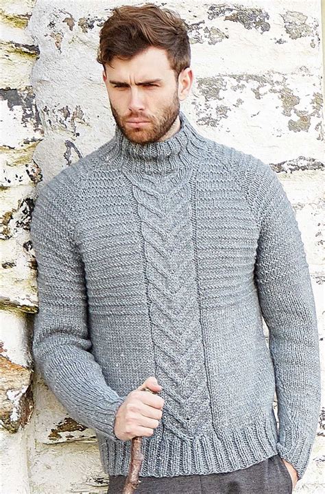 Free Knitting Pattern for a Men's Cabled Sweater | Cable knit sweater ...