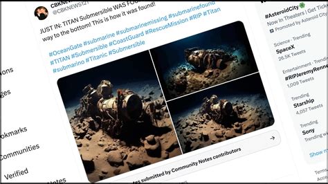 AI-Generated Images of Titan Submersible Debris Hit Twitter, Facebook ...