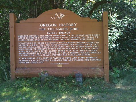 The Tillamook Burn - Oregon Historical Markers on Waymarking.com