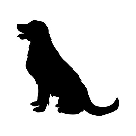 black dog silhouette 6043051 Vector Art at Vecteezy