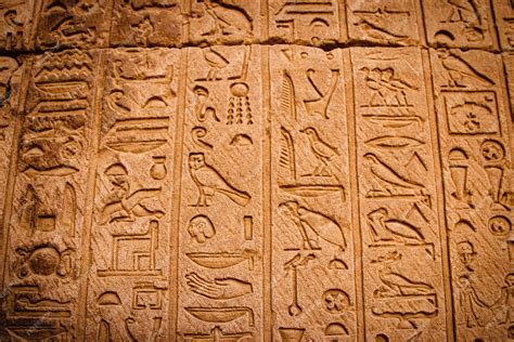 Premium Photo | Ancient egyptian writing, egyptian hieroglyphs, wall ...